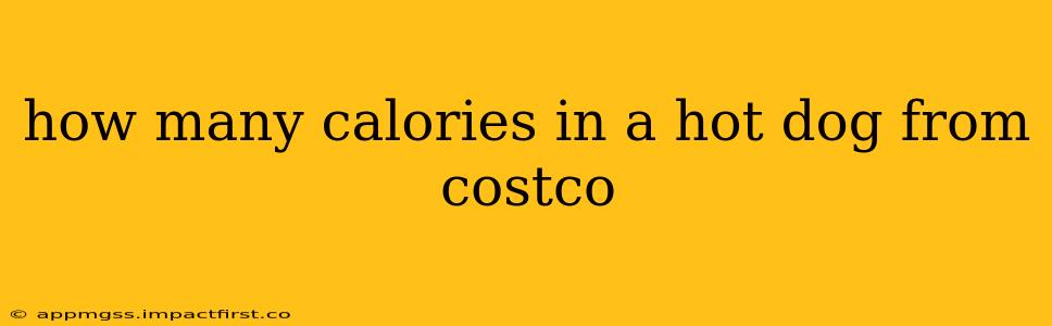 how many calories in a hot dog from costco