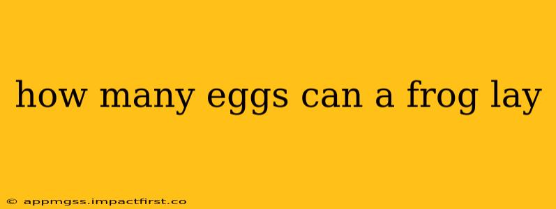 how many eggs can a frog lay