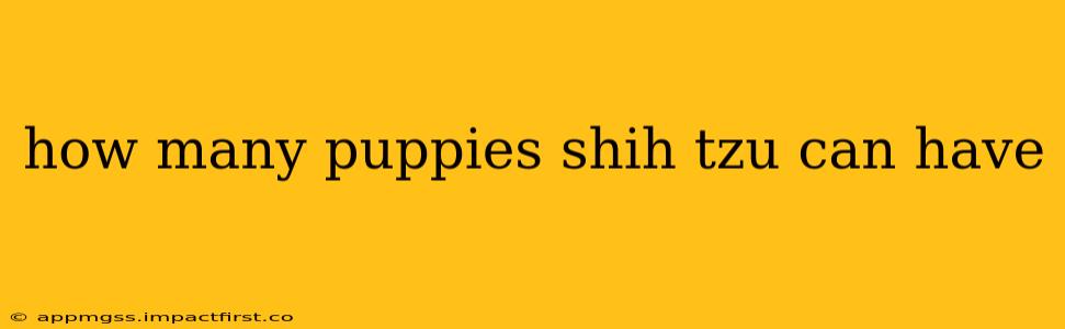 how many puppies shih tzu can have