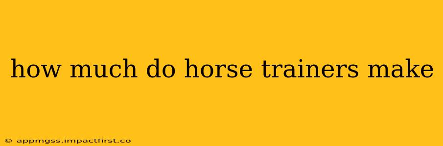 how much do horse trainers make