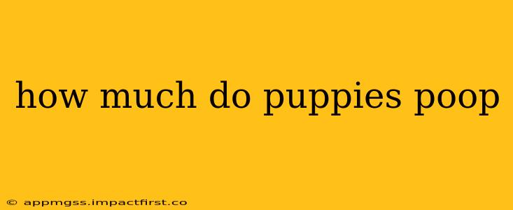 how much do puppies poop