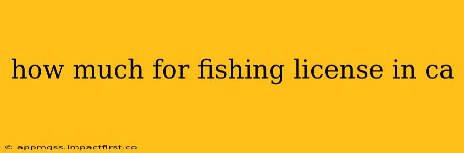 how much for fishing license in ca
