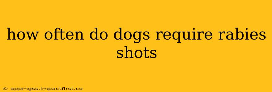 how often do dogs require rabies shots