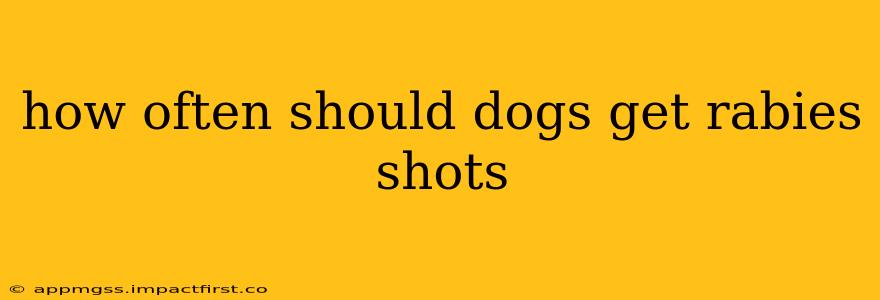 how often should dogs get rabies shots