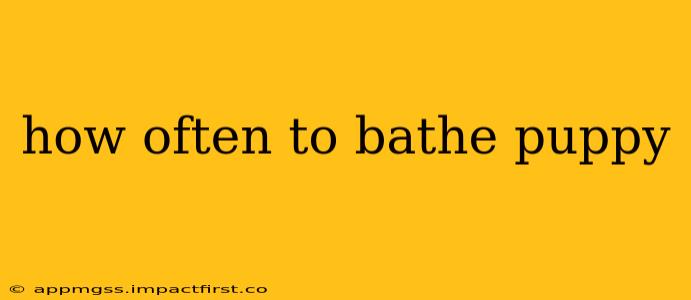 how often to bathe puppy