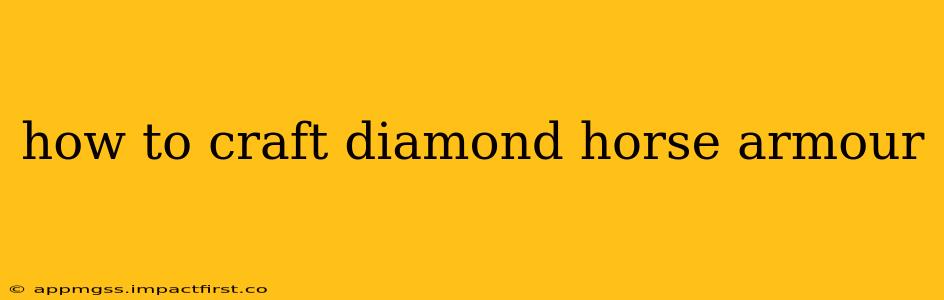 how to craft diamond horse armour