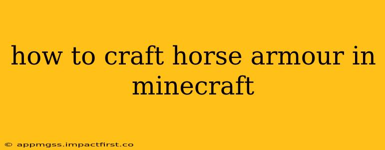 how to craft horse armour in minecraft