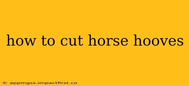 how to cut horse hooves