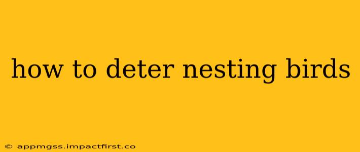 how to deter nesting birds