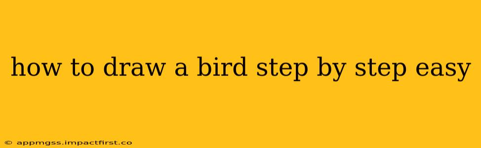 how to draw a bird step by step easy