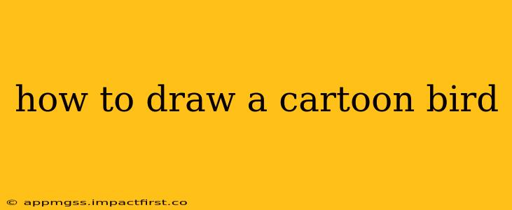 how to draw a cartoon bird