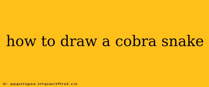 how to draw a cobra snake
