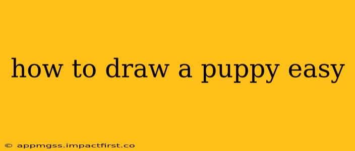 how to draw a puppy easy