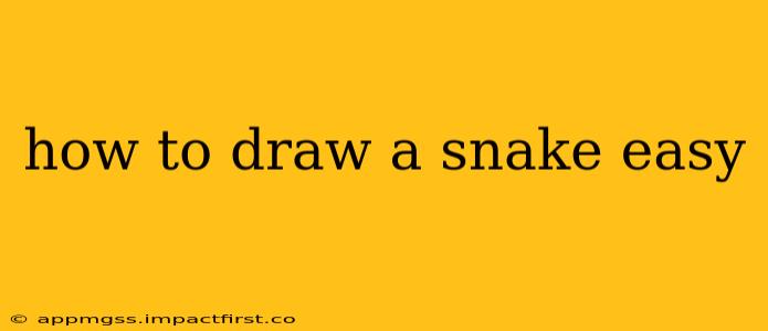 how to draw a snake easy