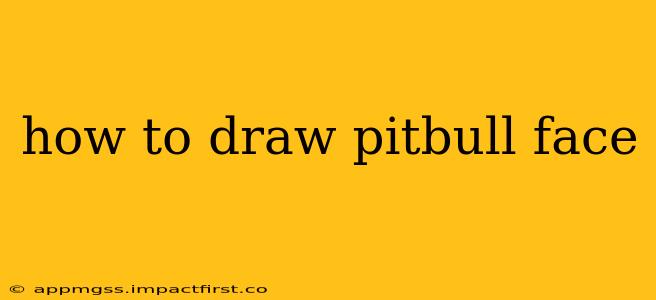 how to draw pitbull face