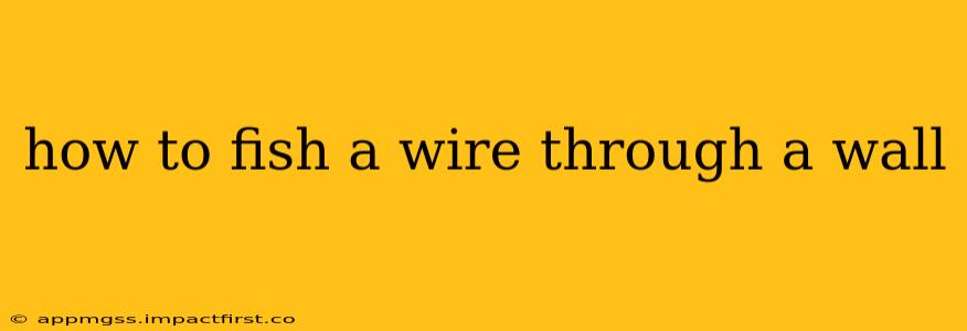 how to fish a wire through a wall