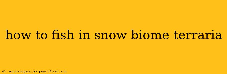 how to fish in snow biome terraria