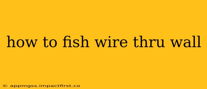 how to fish wire thru wall