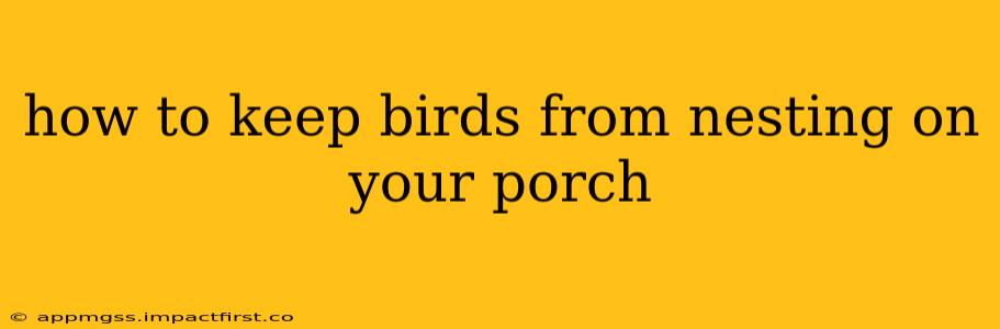 how to keep birds from nesting on your porch