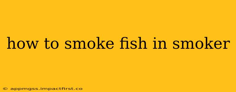 how to smoke fish in smoker