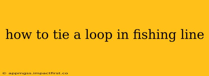how to tie a loop in fishing line