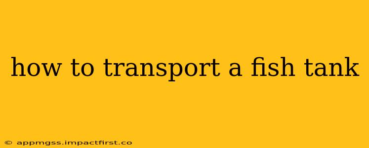 how to transport a fish tank