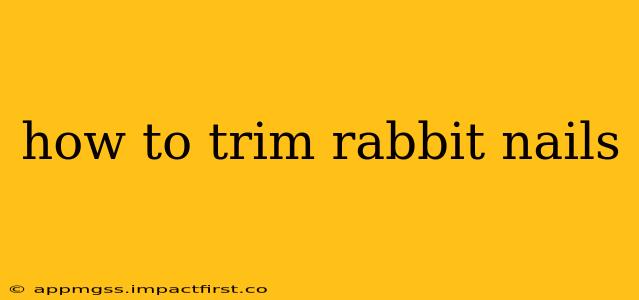 how to trim rabbit nails
