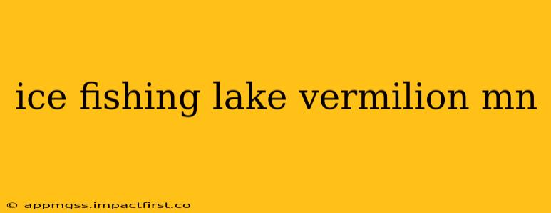 ice fishing lake vermilion mn