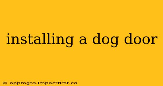 installing a dog door
