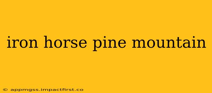 iron horse pine mountain