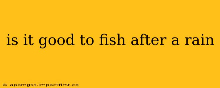 is it good to fish after a rain