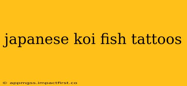 japanese koi fish tattoos