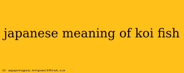 japanese meaning of koi fish