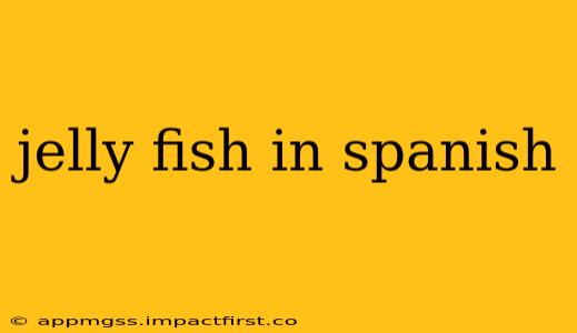 jelly fish in spanish