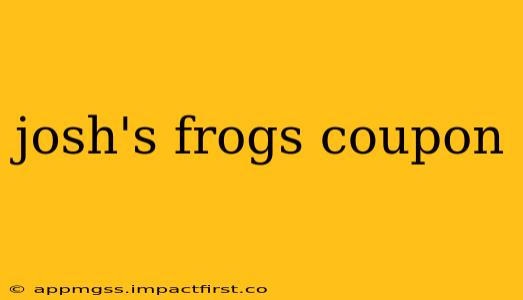 josh's frogs coupon