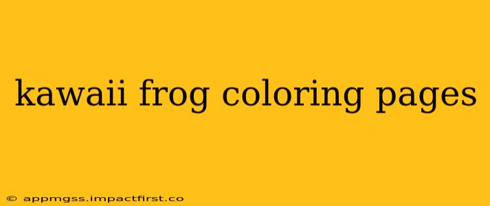 kawaii frog coloring pages