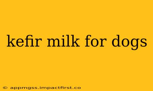 kefir milk for dogs