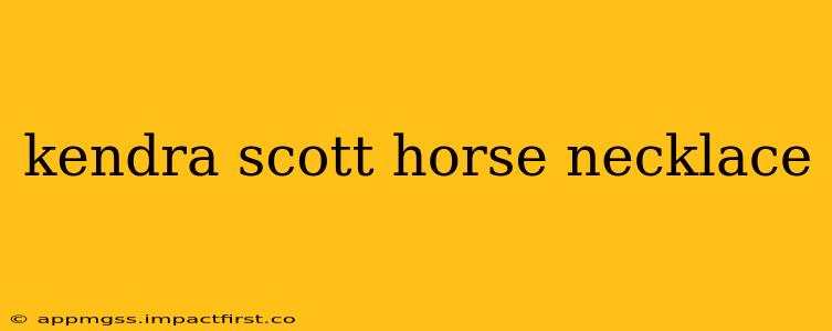 kendra scott horse necklace
