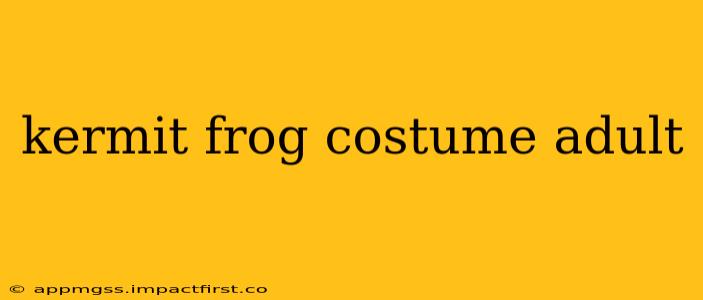 kermit frog costume adult