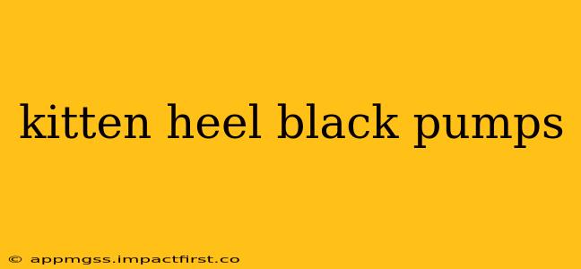 kitten heel black pumps