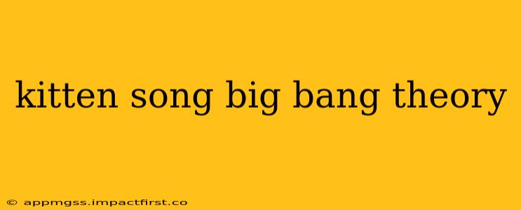 kitten song big bang theory