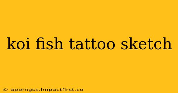 koi fish tattoo sketch