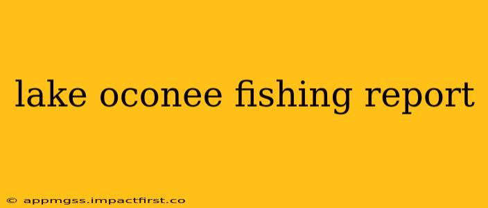 lake oconee fishing report