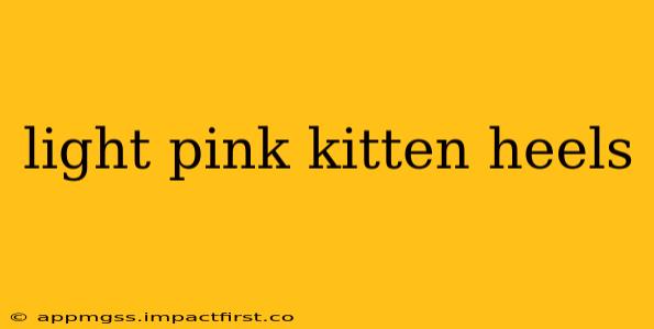 light pink kitten heels