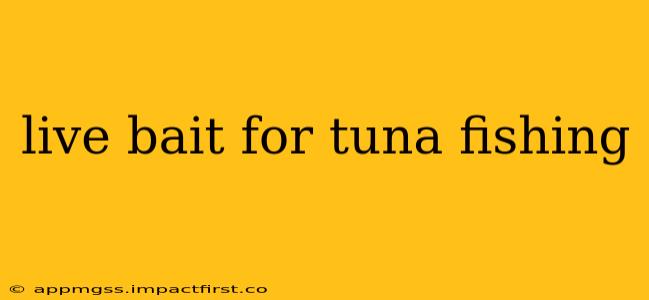 live bait for tuna fishing