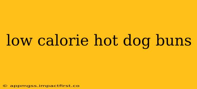 low calorie hot dog buns