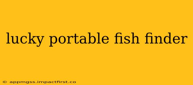 lucky portable fish finder