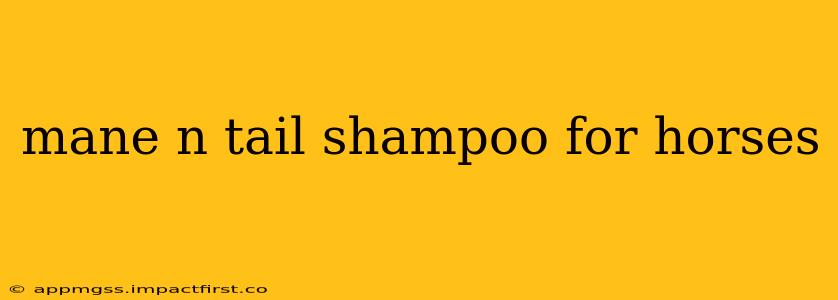mane n tail shampoo for horses