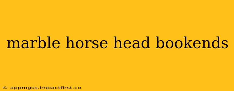 marble horse head bookends