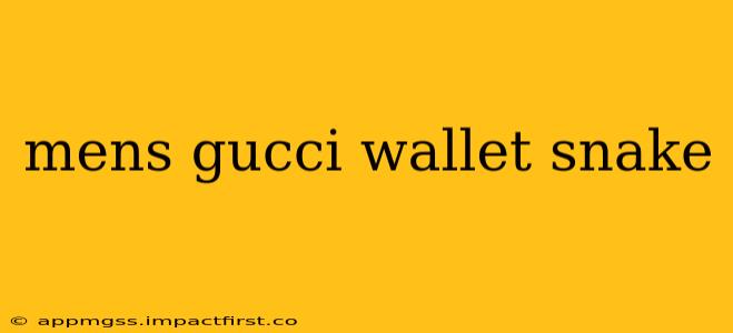 mens gucci wallet snake